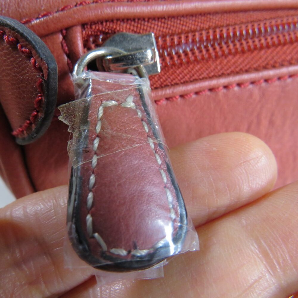Bellerose Terracotta Leather Baguette Bag with Key Charm - Picture 9 of 10